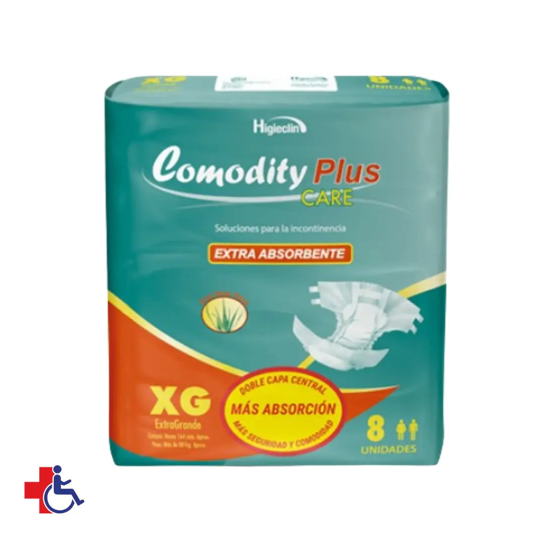 Pañal Adulto Comodity Plus Talla XG x 8 un