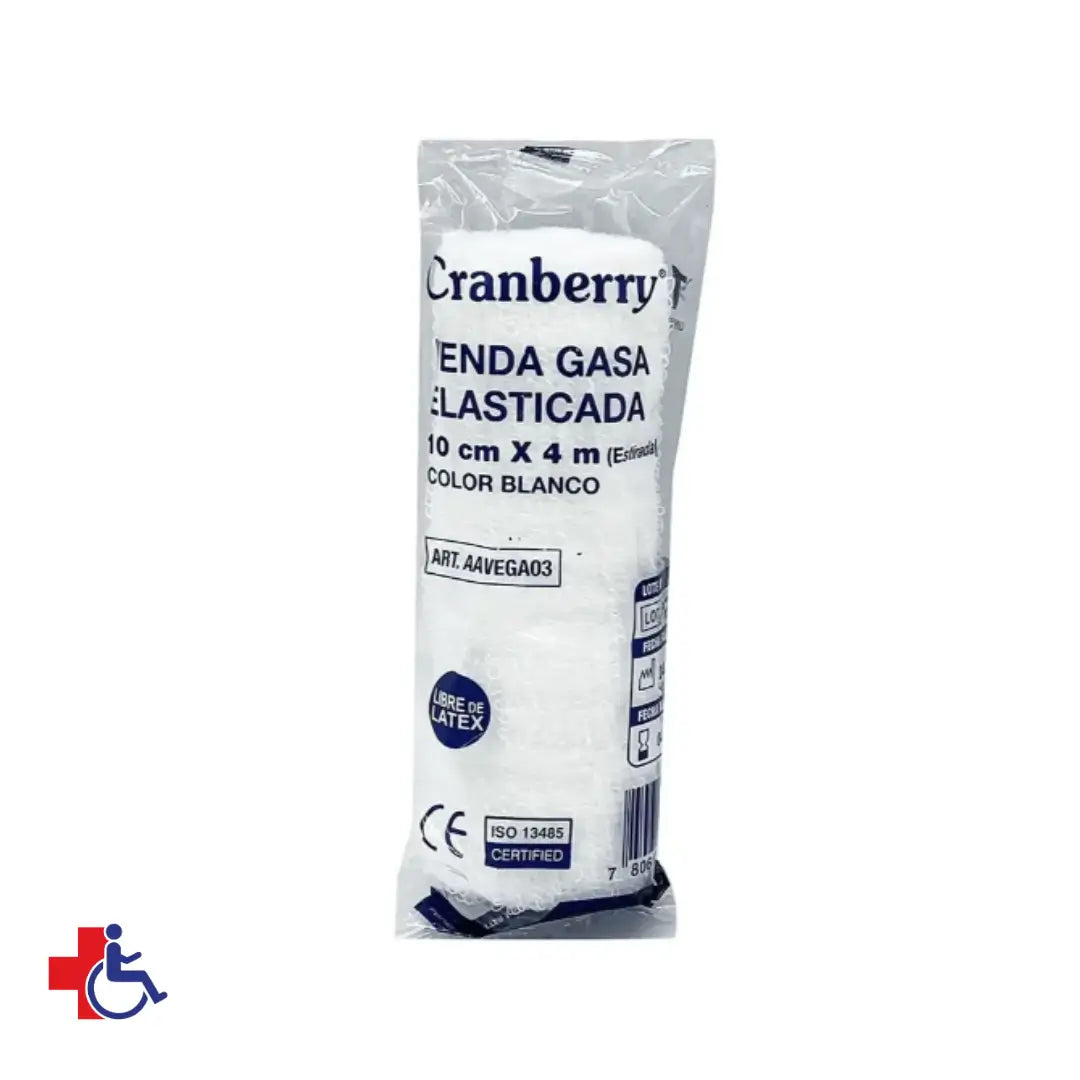 Venda de Gasa Elasticada 10cm x 4mt (tipo Elastomull) Caja x 20 un