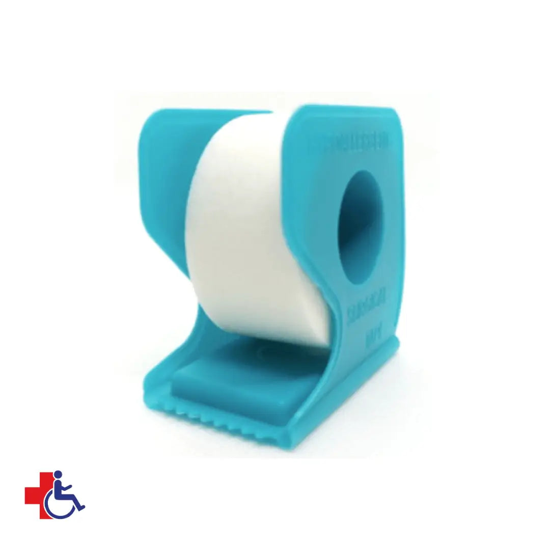 Tela Adhesiva de Papel 2.5cm x 9mt Color Blanco Con Dispensador (Tipo Micropore)