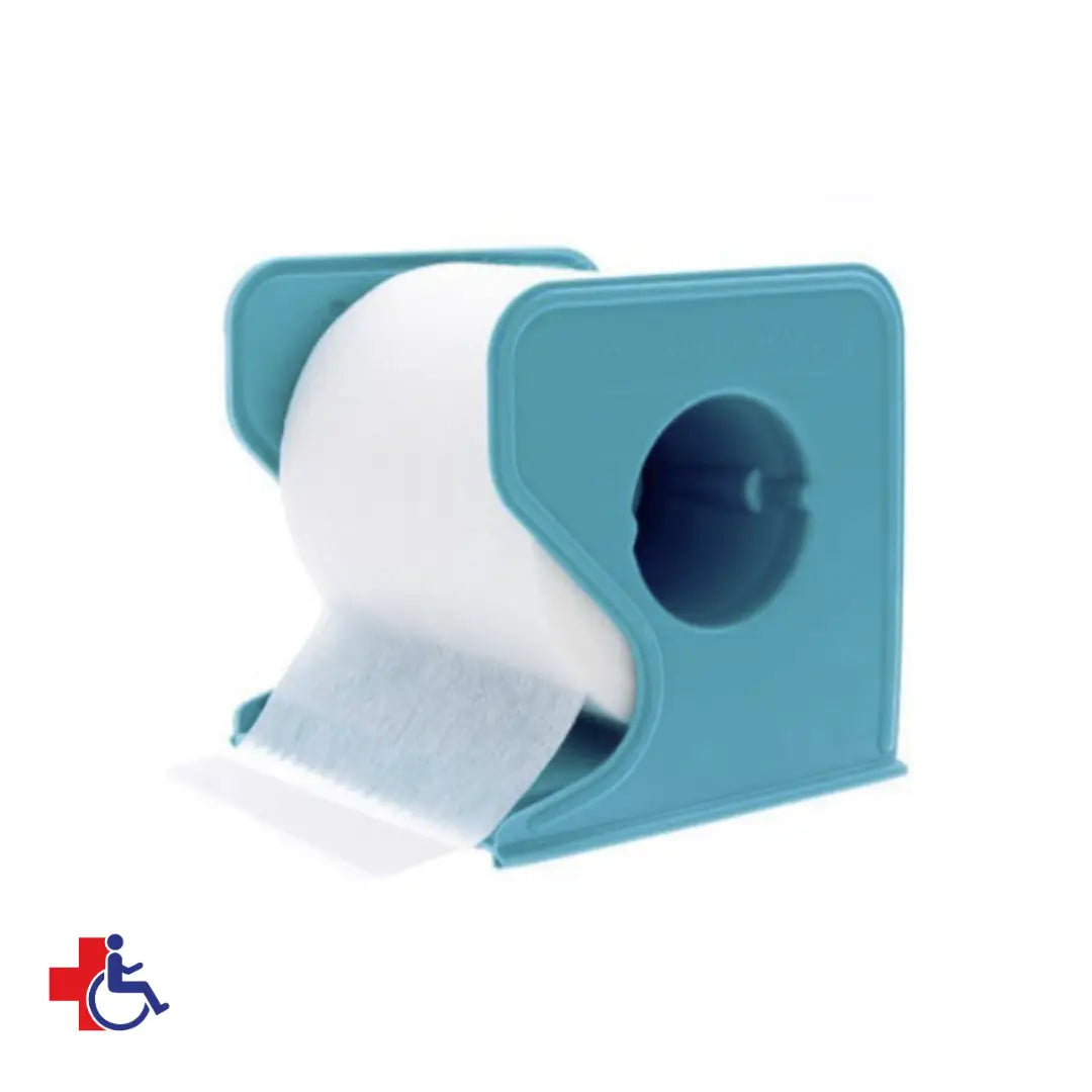 Tela Adhesiva de Papel 5cm x 9mt Color Blanco Con Dispensador (Tipo Micropore)