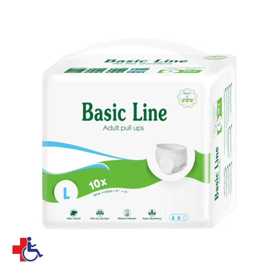 Pañal Adulto Tipo Calzon Nateen Basic Line Blue Talla L x 10 un