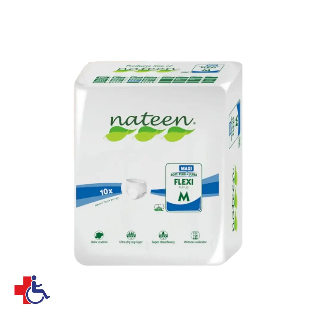 Pañal Adulto Tipo Calzon Nateen Premium Flexi Maxi Talla M X 10 un