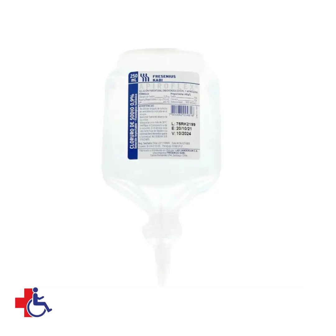 Suero Fisiologico 0,9% 250 ml - Cloruro de Sodio
