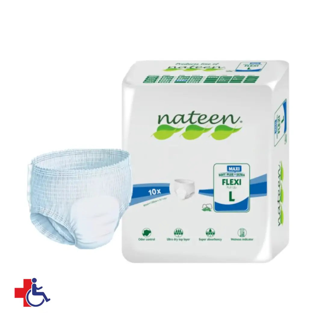 Pañal Adulto Tipo Calzon Nateen Premium Flexi Maxi Talla L X 10 un