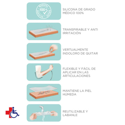 Lamina de Silicona para Cicatrices Rystora 4x25 cm