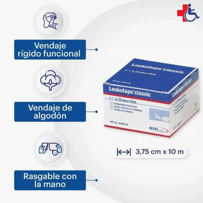 Leukotape Classic 3.75cm x 10mt Caja x 12 un