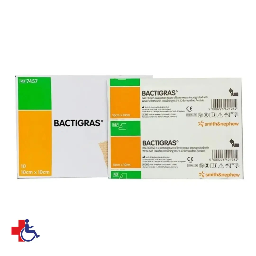 Bactigras 10x10 cm Gasa Parafinada con Clorhexidina