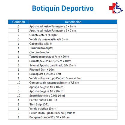 Botiquin Deportivo Emergencia - Primeros Auxilios